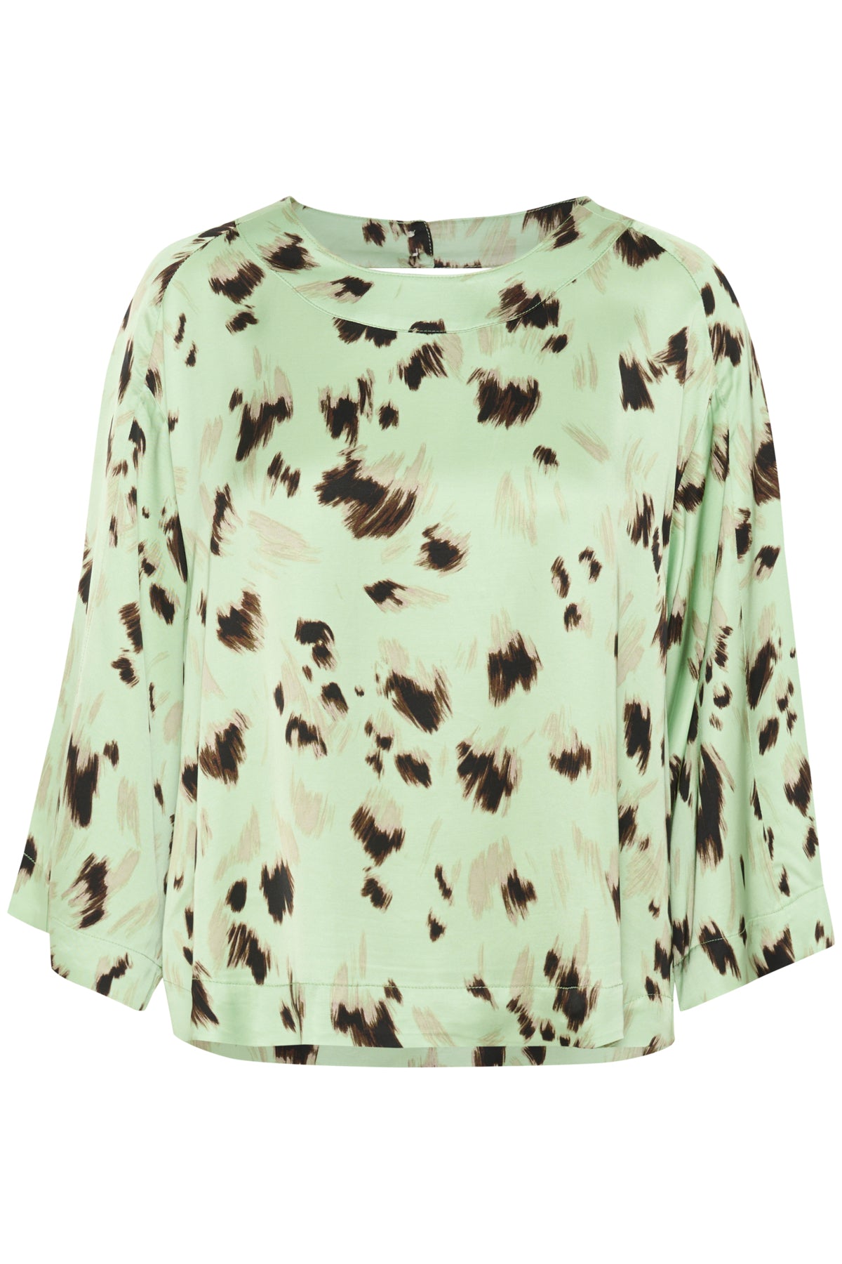 SLMarcela Blouse Smoke Green Brush Print - 30408434
