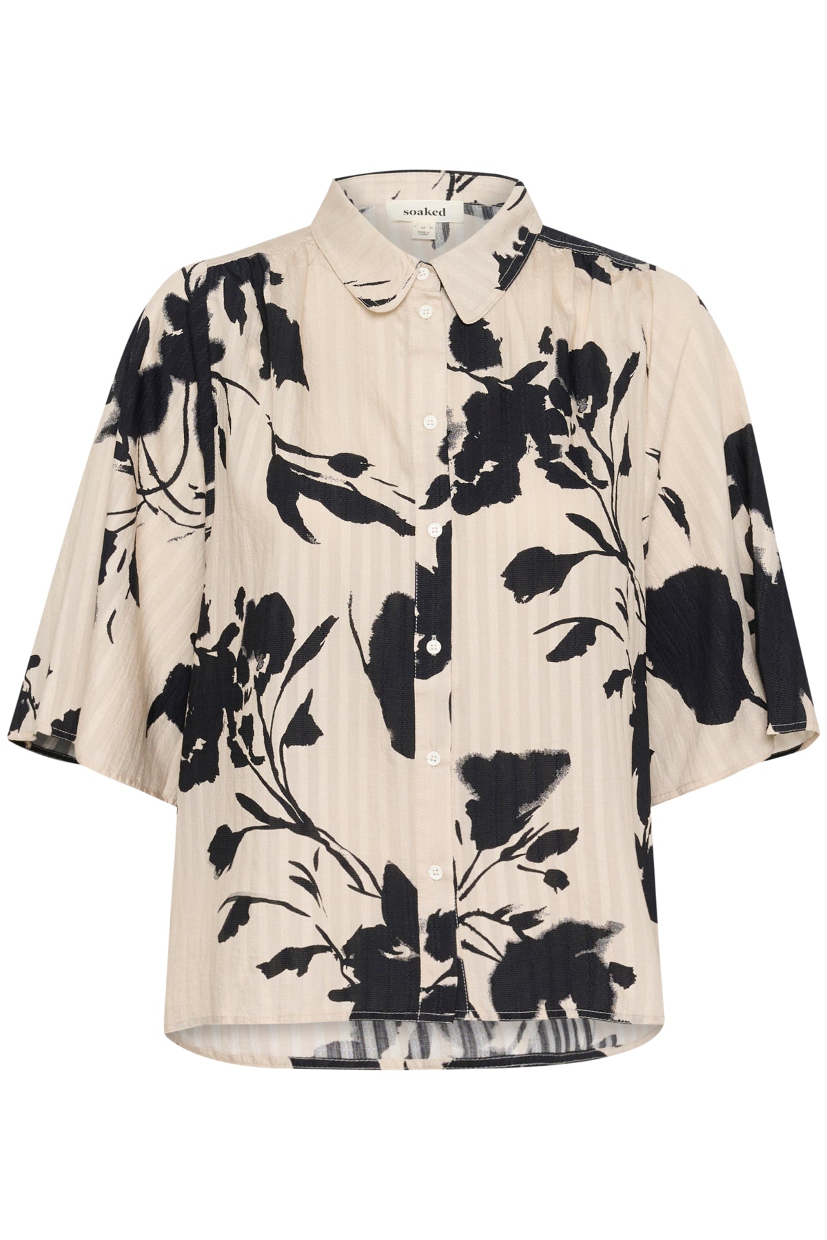 SLDaria Hela Shirt SS Oatmeal Duotone Flower