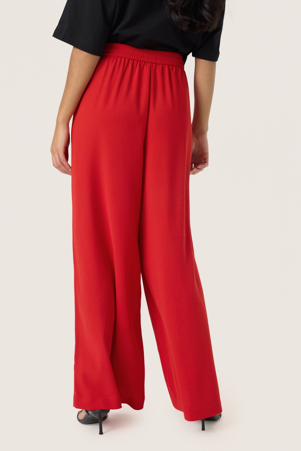 SLShirley Wide Pants Goji Berry - 30408448