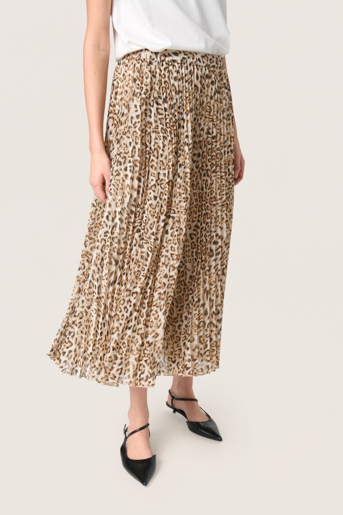 SLAnaya Evelina Kjol Leopardmönstrad - 30408451