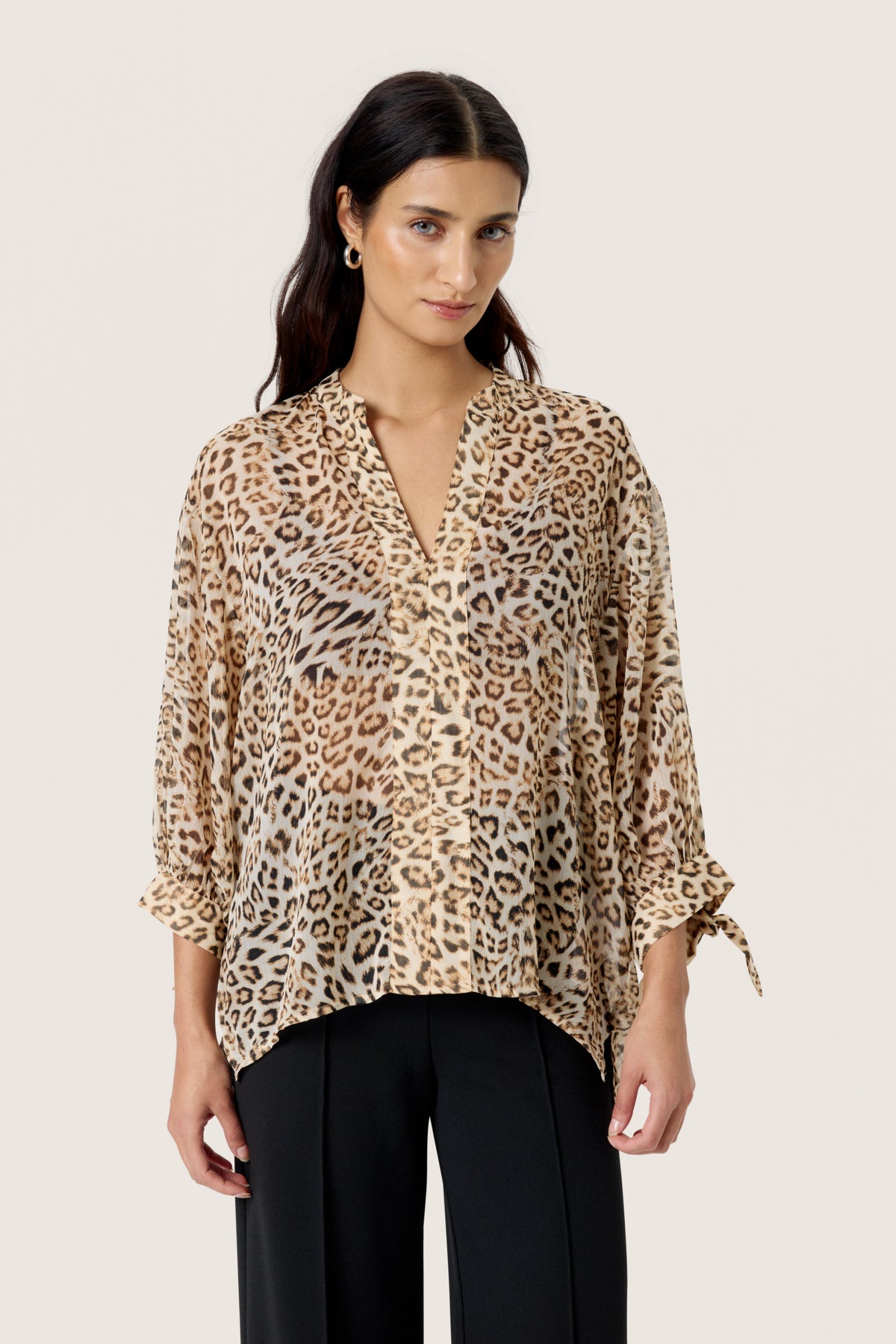 SLAnaya Amily Blus 3/4 Leopardmönstrad - 30408453