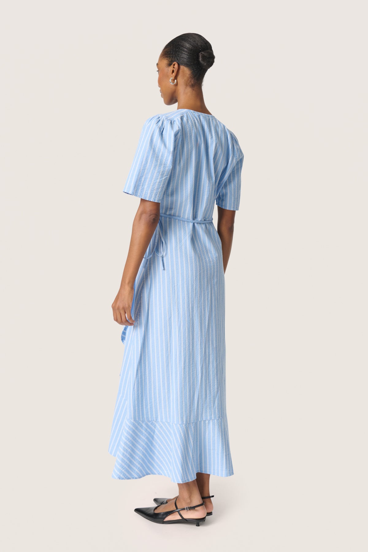 SLAnvitte Karven Dress SS Vista Blue with White Stripe - 30408461