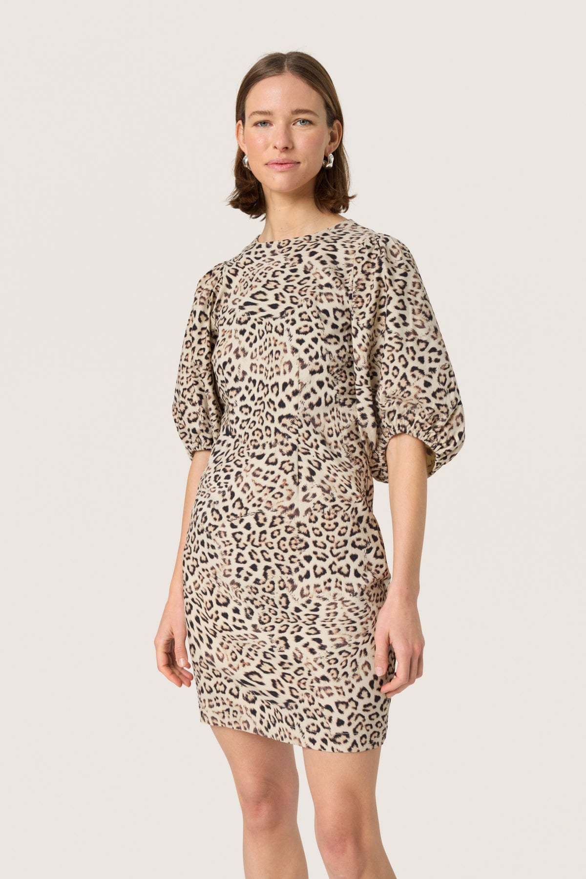 SLZazu Dolore Printed Dress SS Leopardmönstrad - 30408464