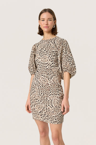 SLZazu Dolore Printed Dress SS Leopardmönstrad - 30408464 Thumbnail