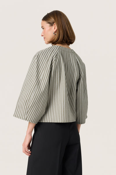SLLibby Jacka Grape Leaf Denim Stripe - 30408469 Thumbnail