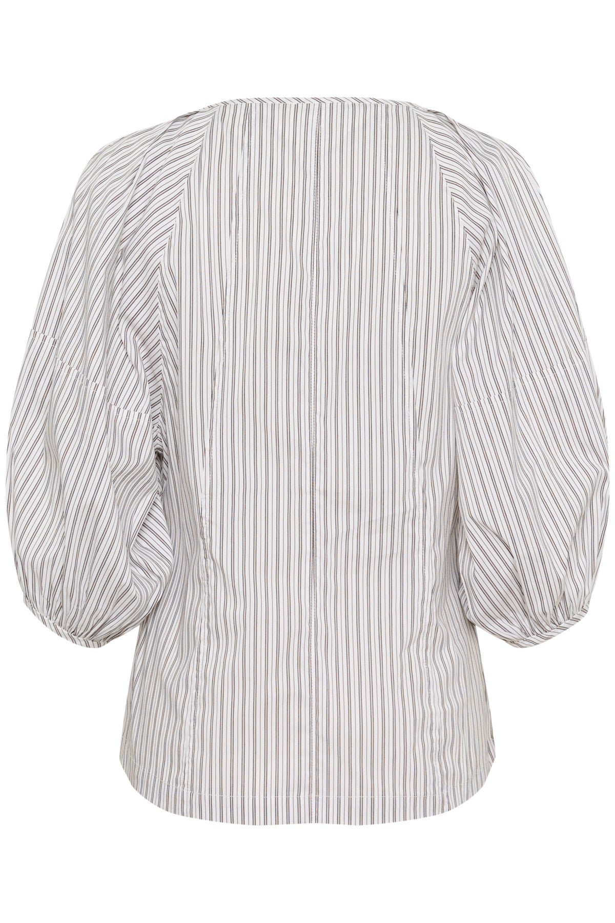 SLHelen Skjortblus 3/4 Grön Skjorta Ränder - 30408486
