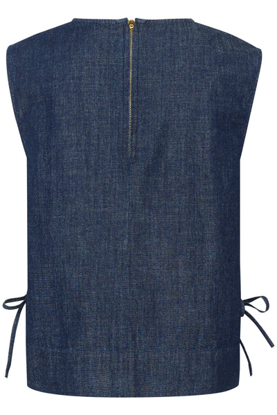 SLChamy Top Mörkblå Denim - 30408496 Thumbnail