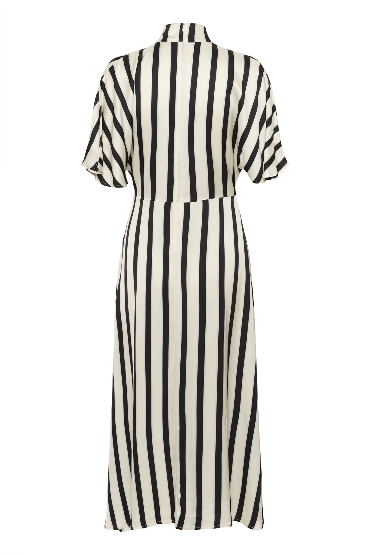 SLClero Miria Printed Dress Black and White Stripe - 30408522