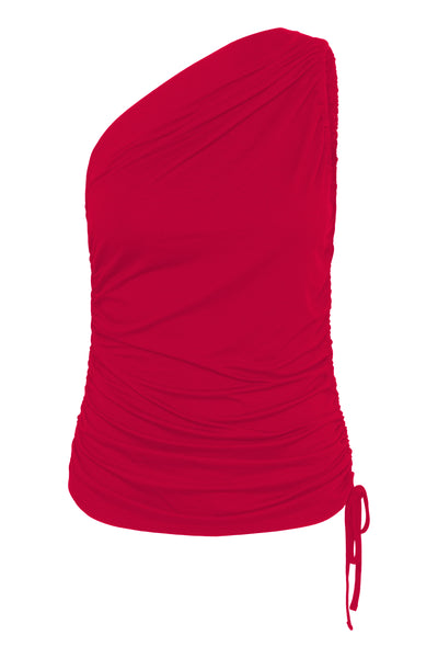 SLHanadi One Shoulder Top Salsa - 30408526 Thumbnail