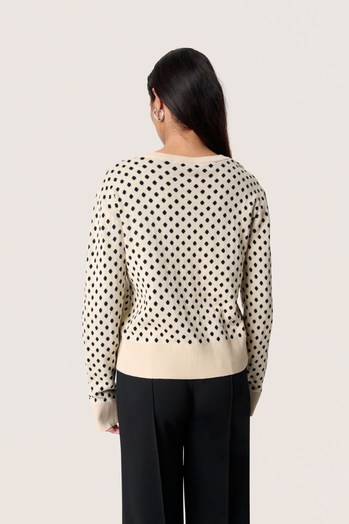 SLGya Cardigan Sandshell w Black Dot - 30408544