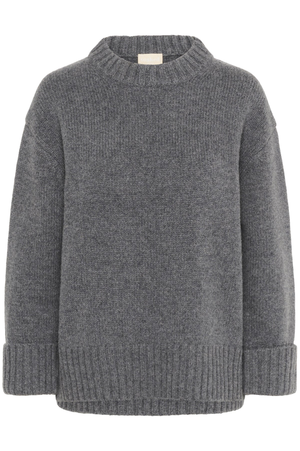 SLMoline Crew-Neck Gråmelerad