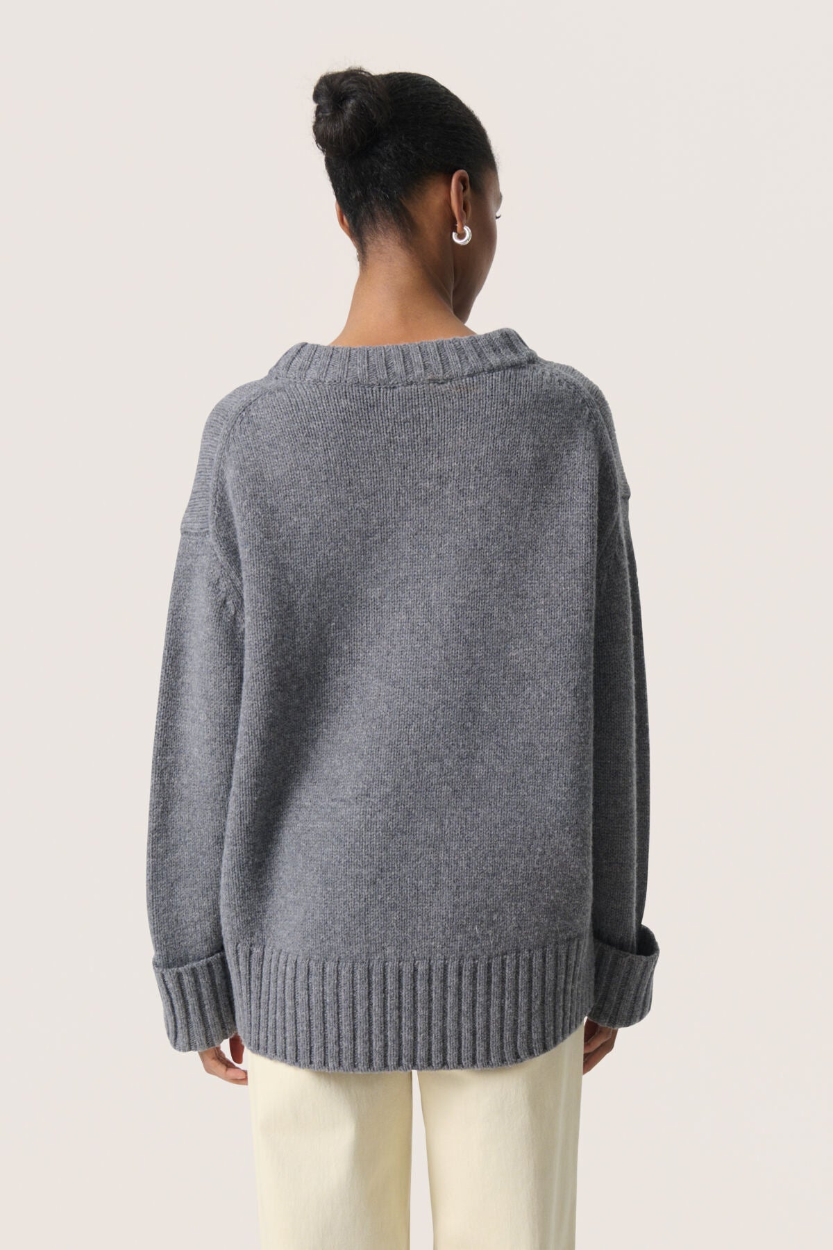SLMoline Crew-Neck Gråmelerad