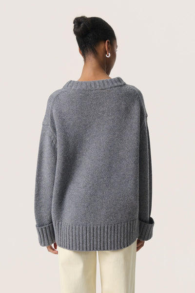 SLMoline Crew-Neck Gråmelerad Thumbnail
