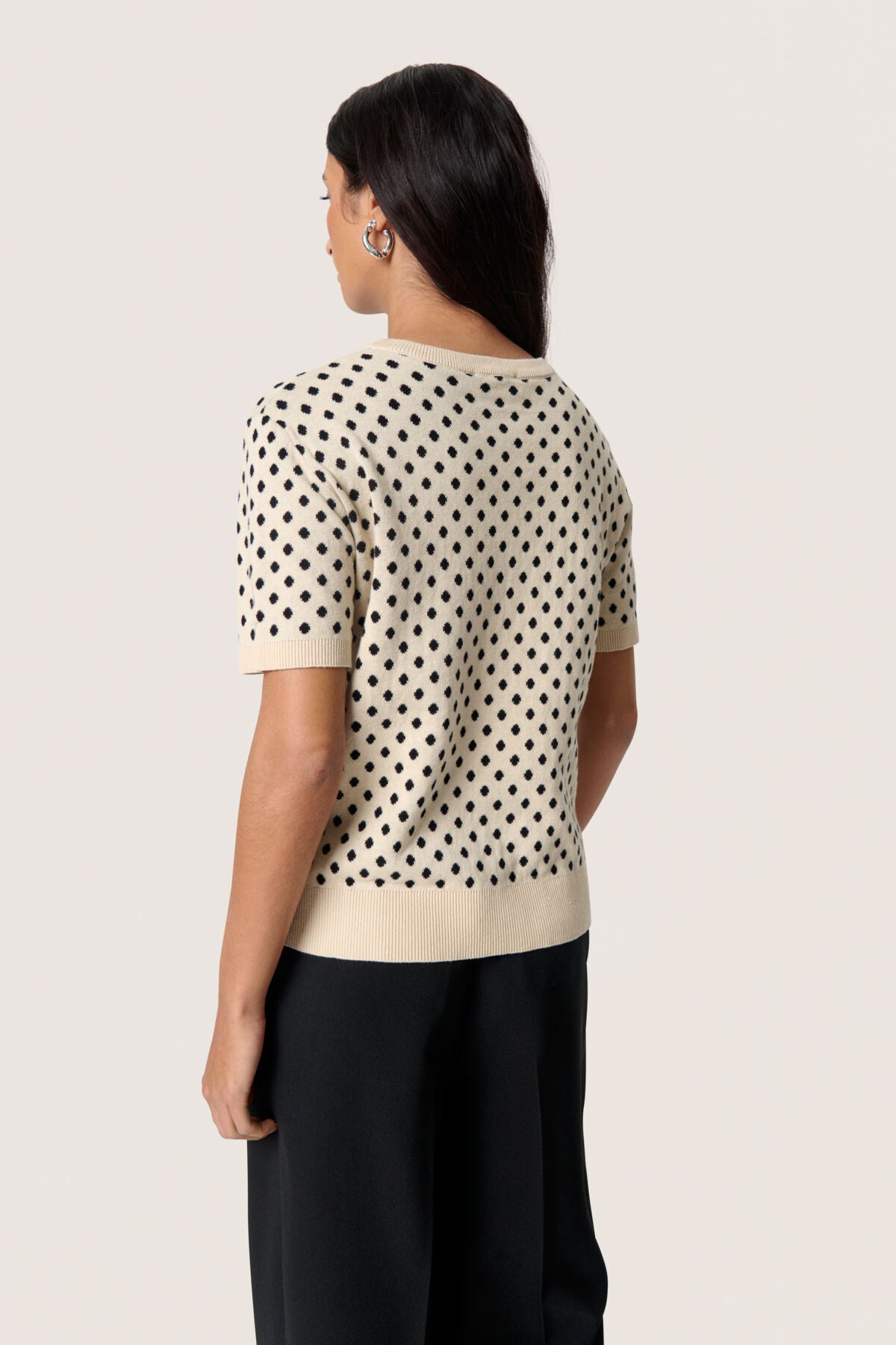 SLGya Pullover SS Sandshell w Black Dot - 30408565