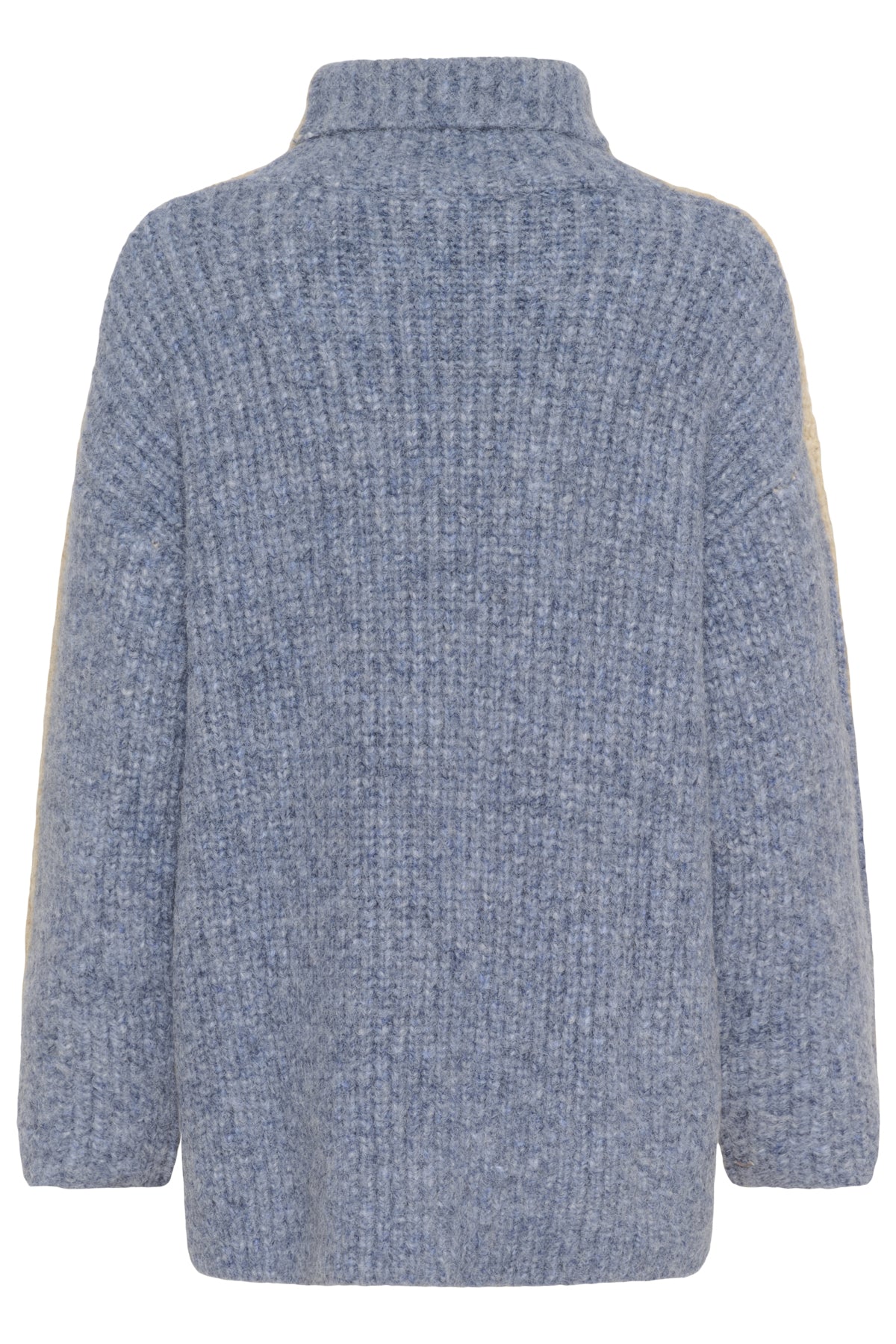 SLPleoni Highneck Pullover Doeskin och Blue Melange - 30408567