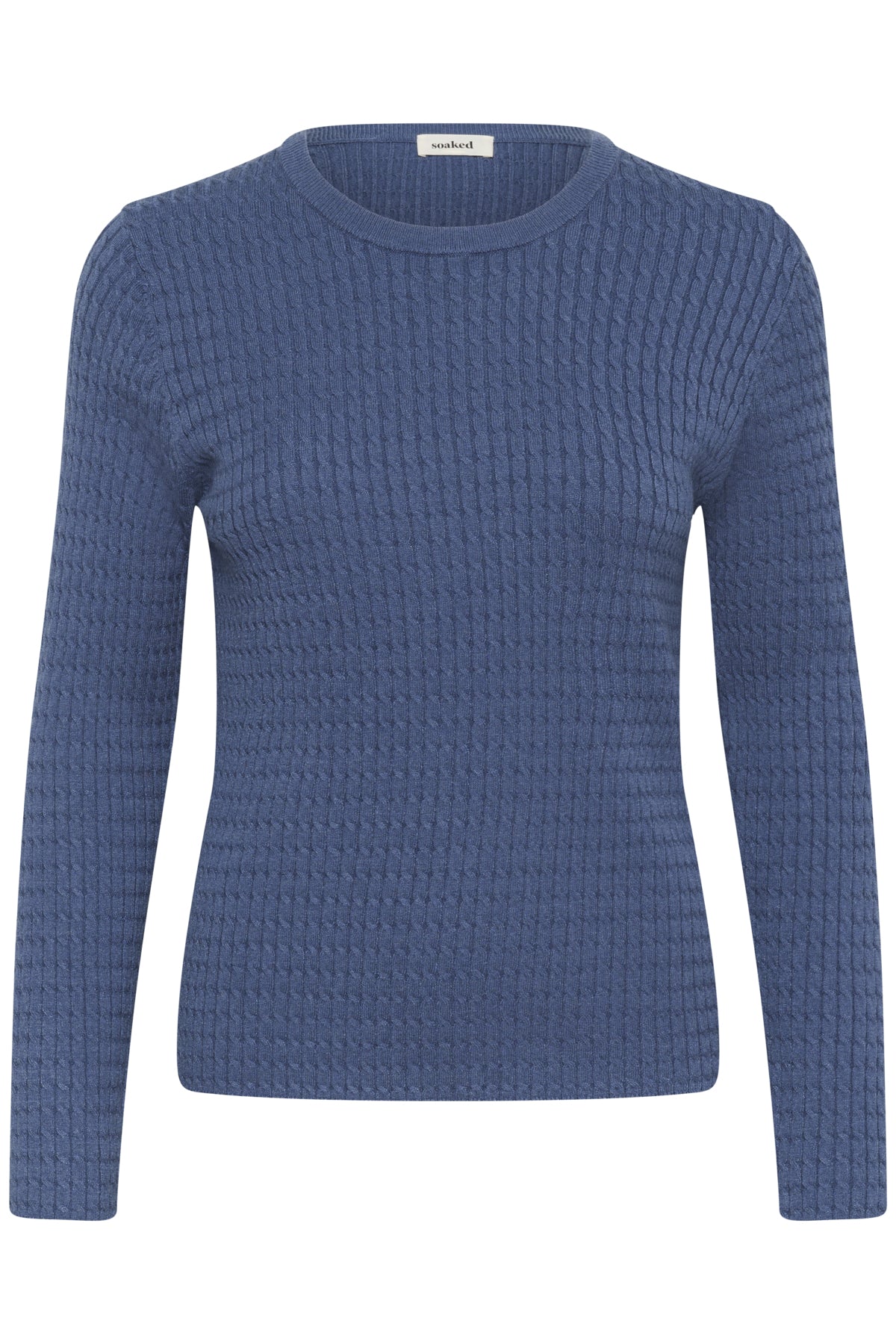 SLSpina Kabelstickad tröja Bijou Blue - 30408572