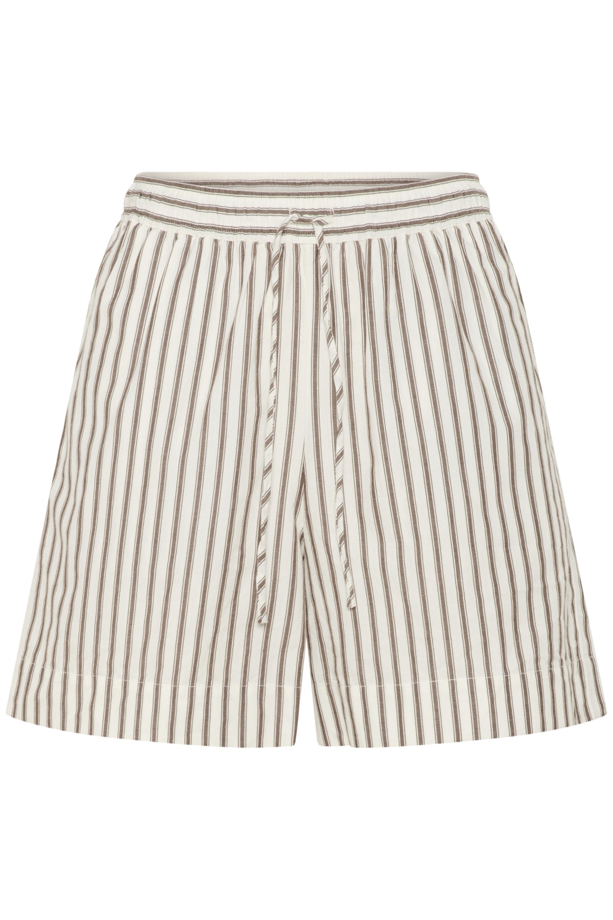 SLMunevo Kaily Shorts Brun och Vit Randig - 30408622