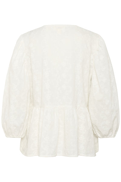 SLIsja Blouse SS Broken White - 30408626 Thumbnail