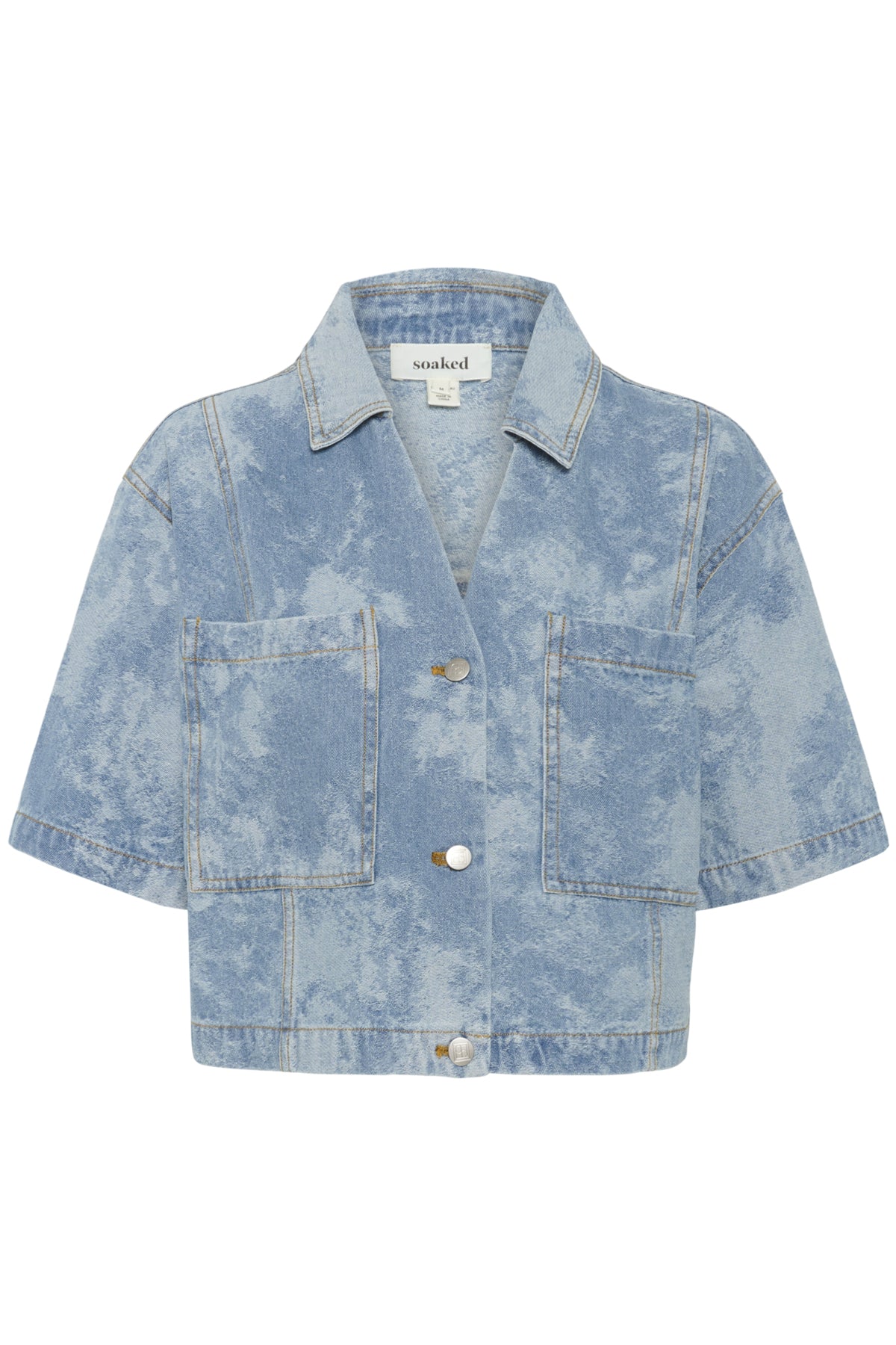 SLAltea Denim Shirt SS Fuzzy Blue Denim - 30408630