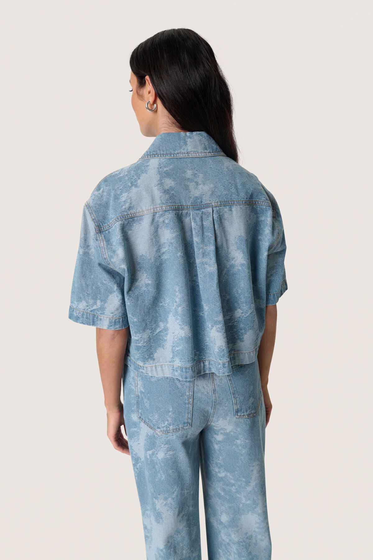 SLAltea Denim Shirt SS Fuzzy Blue Denim - 30408630