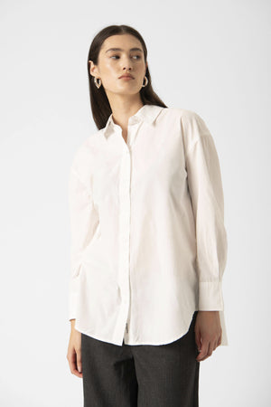 SLJoa Jani Poplin Shirt LS Broken White - 30408659