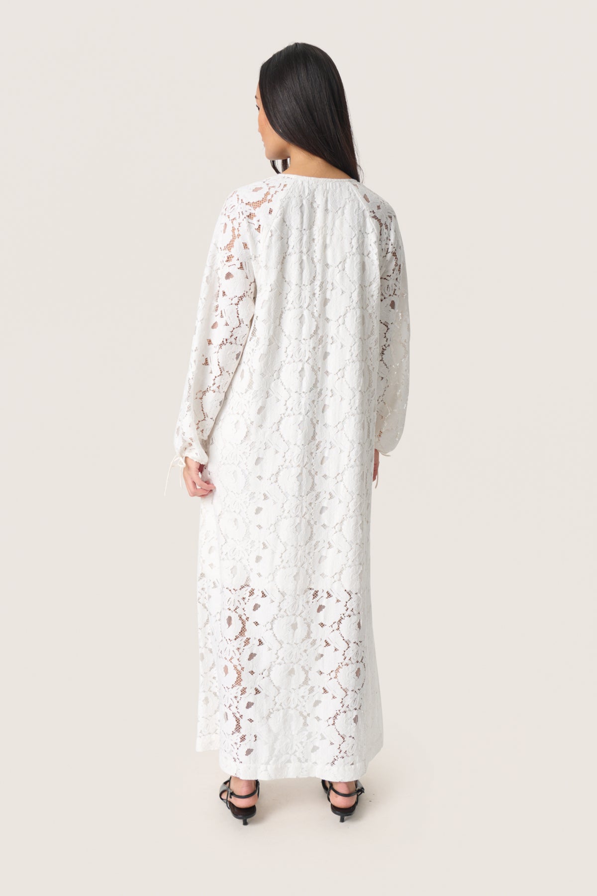 SLTaya Maxi Dress LS Broken White - 30408672