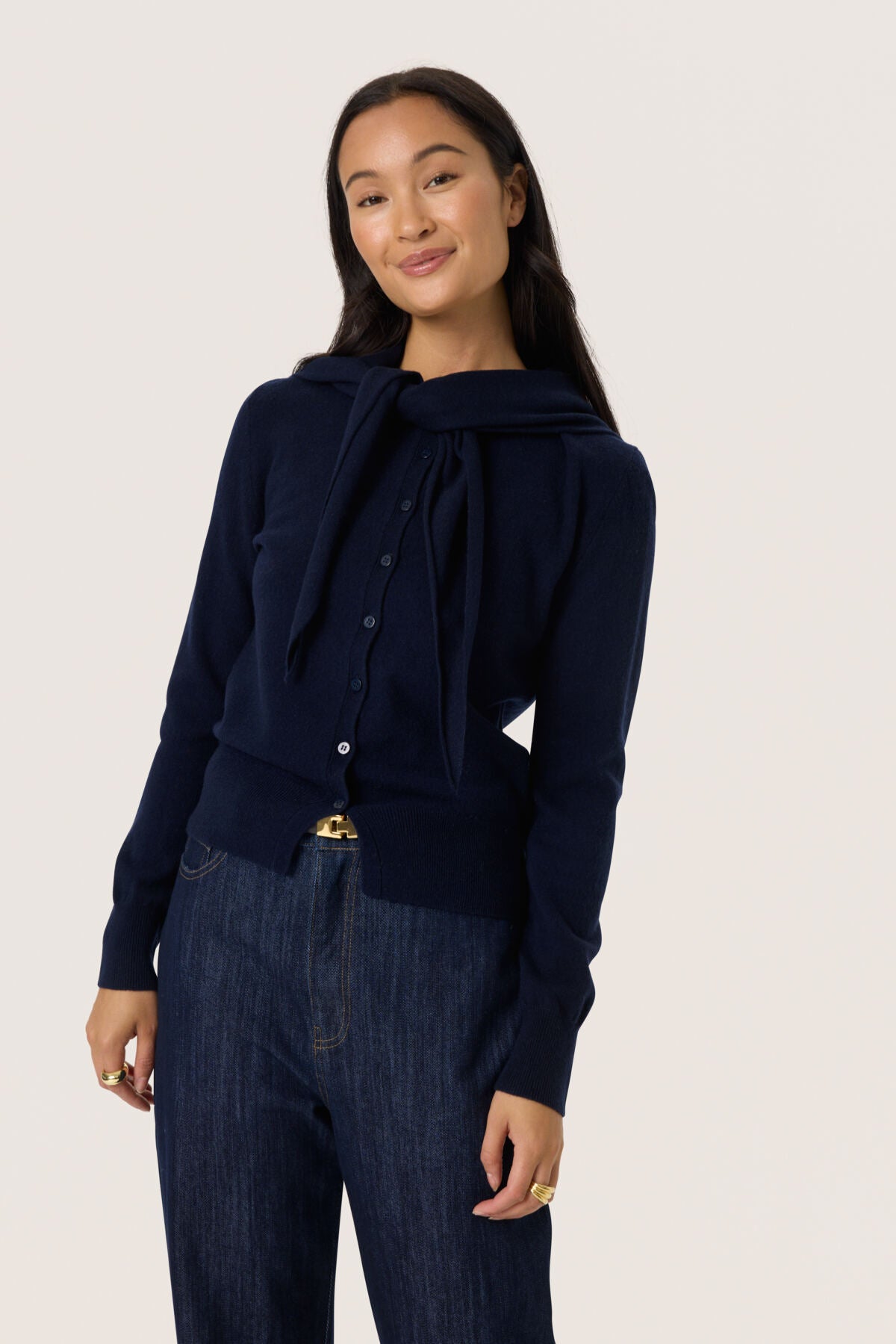 SLMolina Scarf Cardigan Night Sky - 30408685