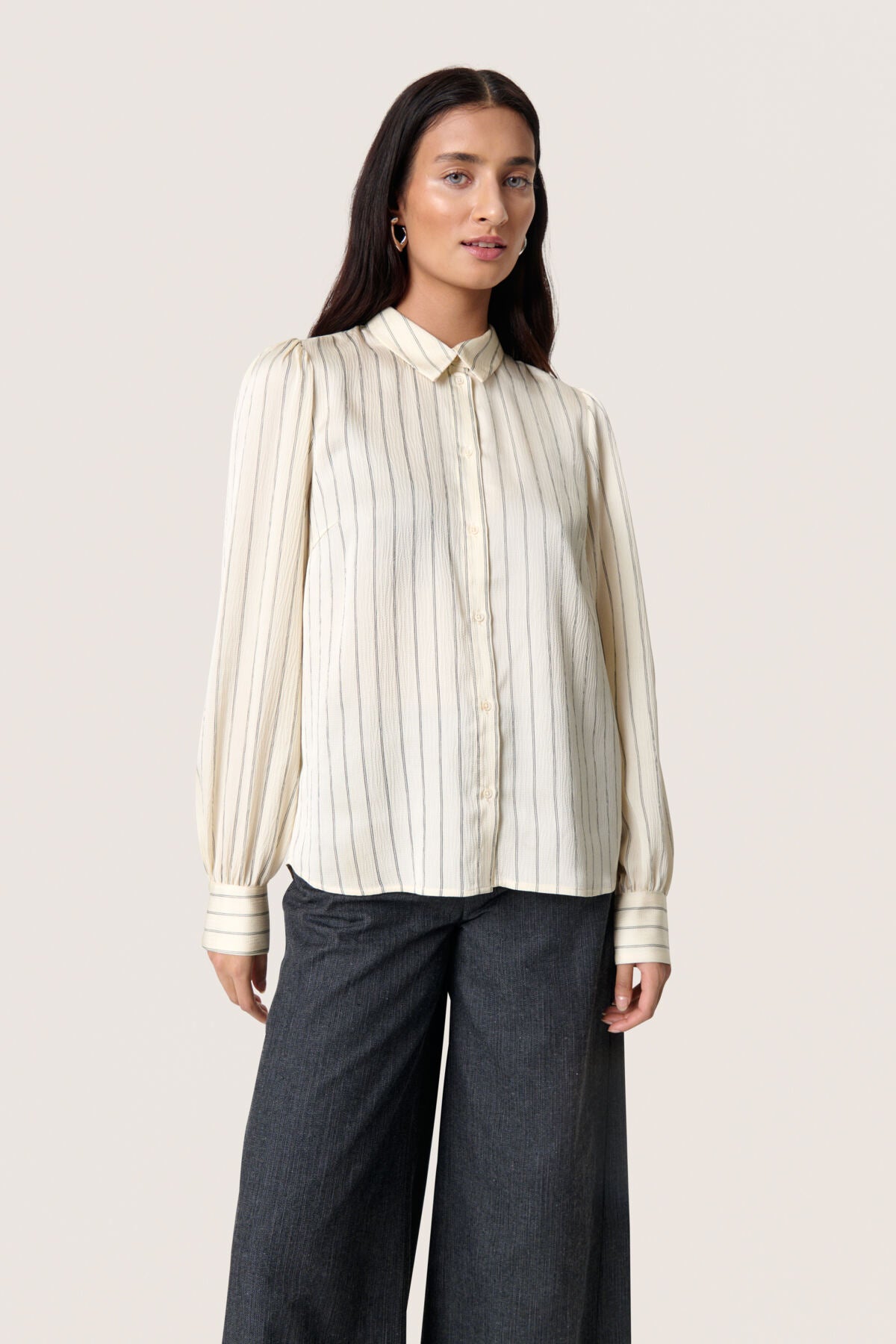 SLIoana Paris Randig Skjorta Nature Stripe - 30408706