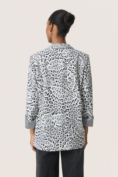 SLShirley Printed Fold-up Blaz Grå Leopardmönster - 30408730 Thumbnail