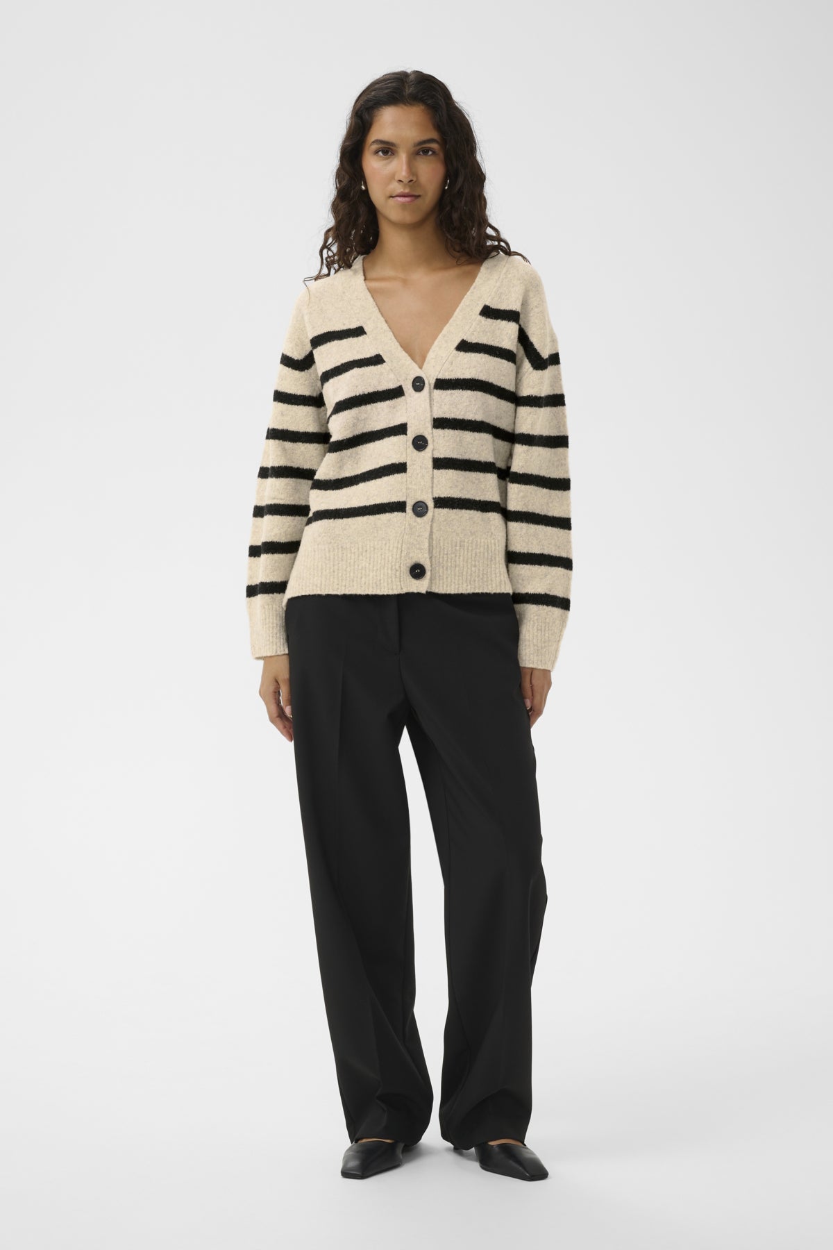 SLBriony Cardigan Dune & Black Stripe - 304348 - 30408756