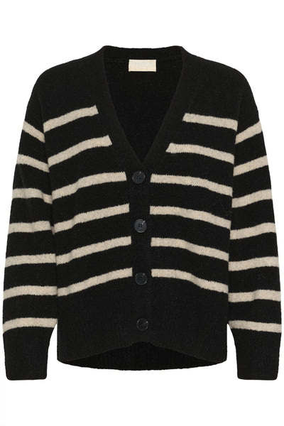 SLBriony Cardigan Black & Dune Stripe - 304349 - 30408756 Thumbnail