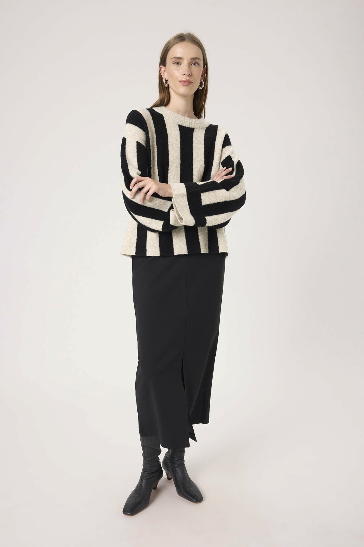 SLBriony Pullover Black & Dune Stripe - 304350 - 30408767