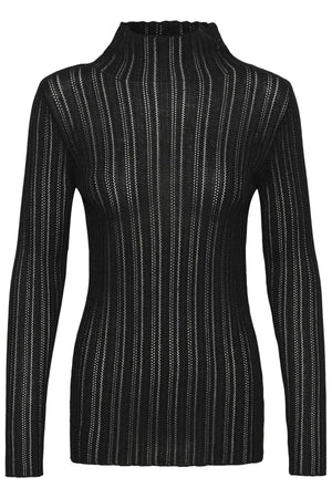SLOrlena Blouse LS Black Shirt Stripe - 304335 - 30408772