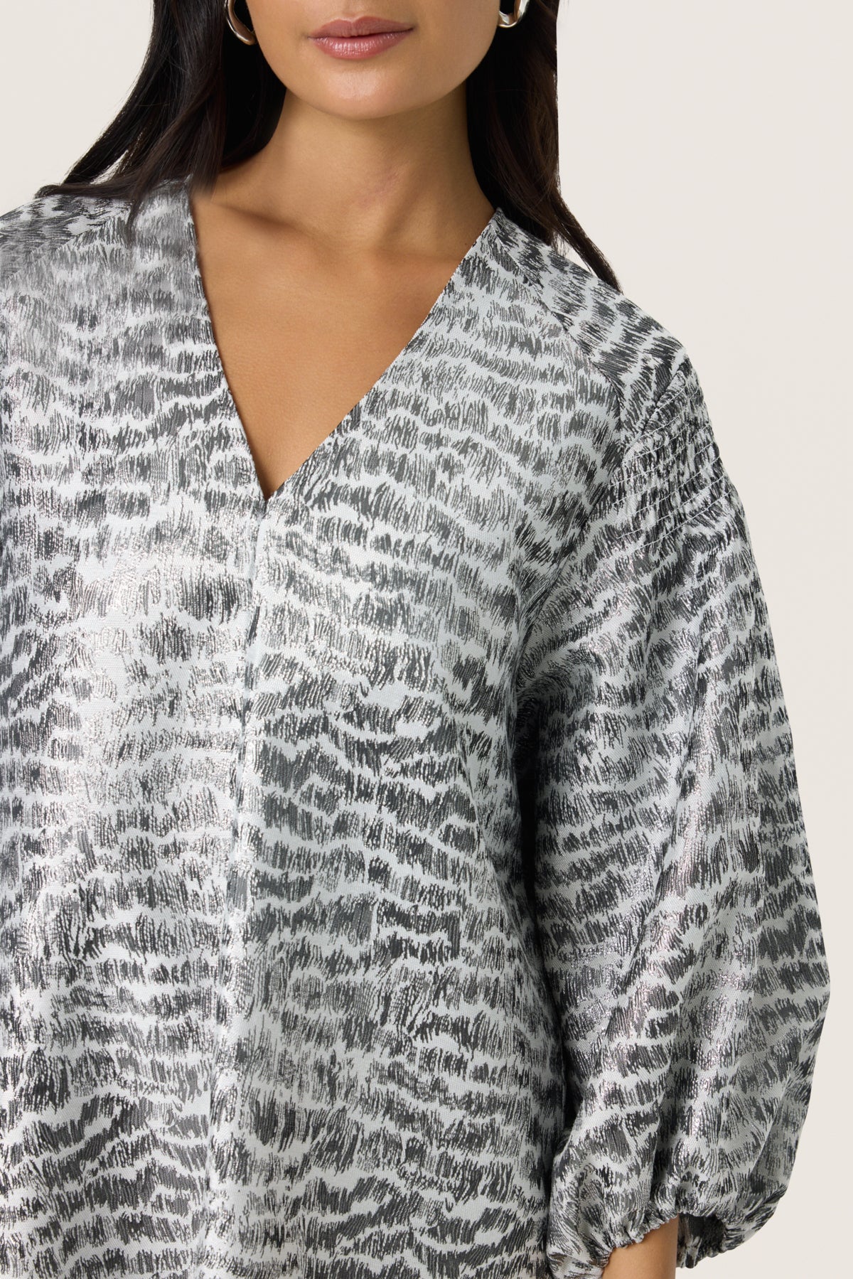 SLPricilla Klänning Silvery Animal Jacquard - 3043 - 30408808