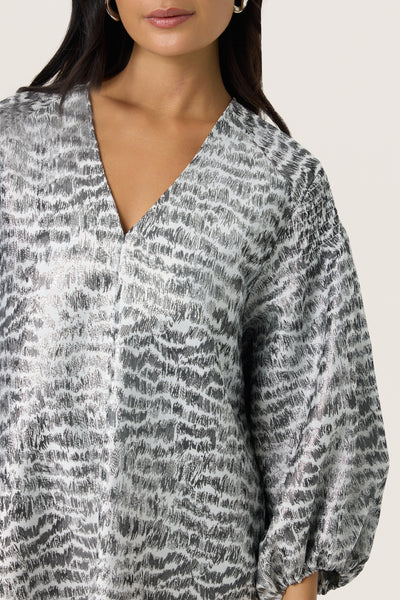 SLPricilla Klänning Silvery Animal Jacquard - 3043 - 30408808 Thumbnail