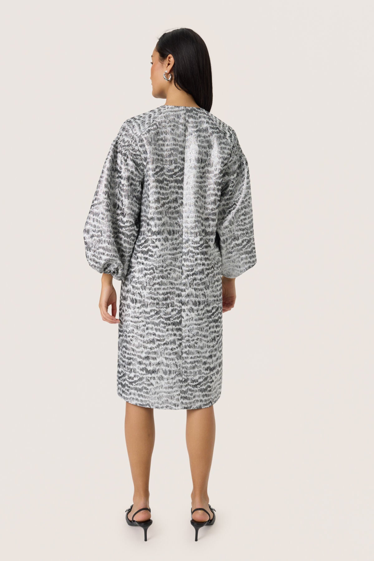 SLPricilla Klänning Silvery Animal Jacquard - 3043 - 30408808