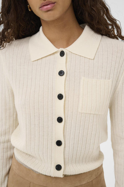 SLMolina Polo Cardigan Turtledove - 125202 - 30408848 Thumbnail