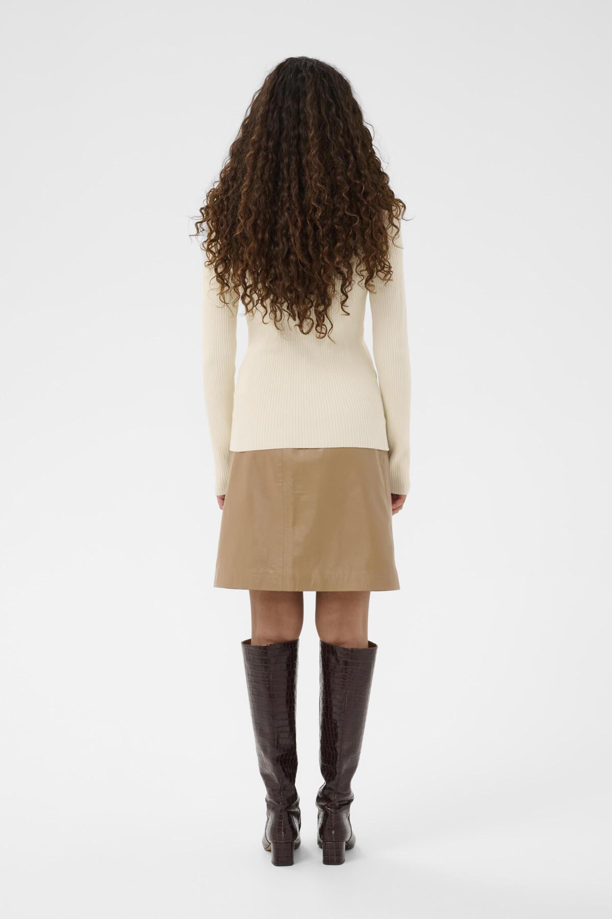 SLLysandra Polo Cardigan Whisper White - 110701 - 30408852
