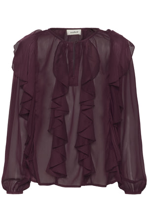 SLHarietta Frill Blouse Winetasting - 192118 - 30408857