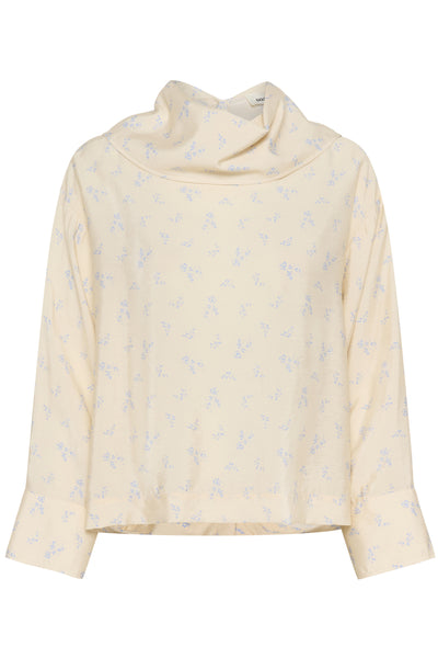 SLEneya Printed Funnel Blouse Parchment Ditsy Print - 304532 - 30408896 Thumbnail