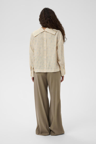 SLEneya Printed Funnel Blouse Parchment Ditsy Print - 304532 - 30408896 Thumbnail