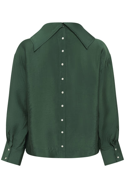 SLEneya Funnel Blouse LS Trekking Green - 195411 - 30408897 Thumbnail
