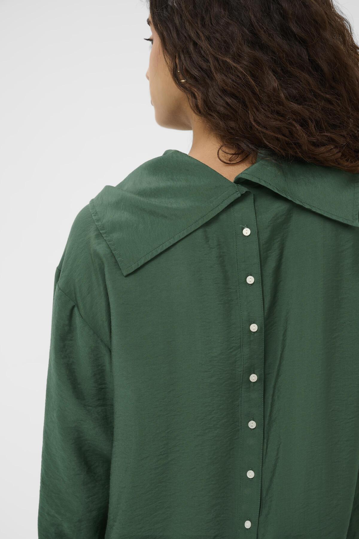 SLEneya Funnel Blouse LS Trekking Green - 195411 - 30408897