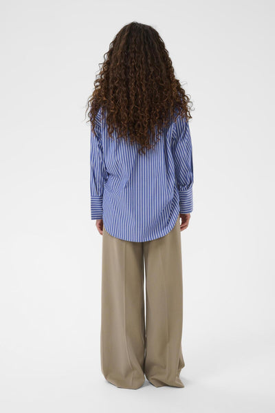 SLCalken Shirt LS Nouvean Navy Stripe - 304530 - 30408906 Thumbnail