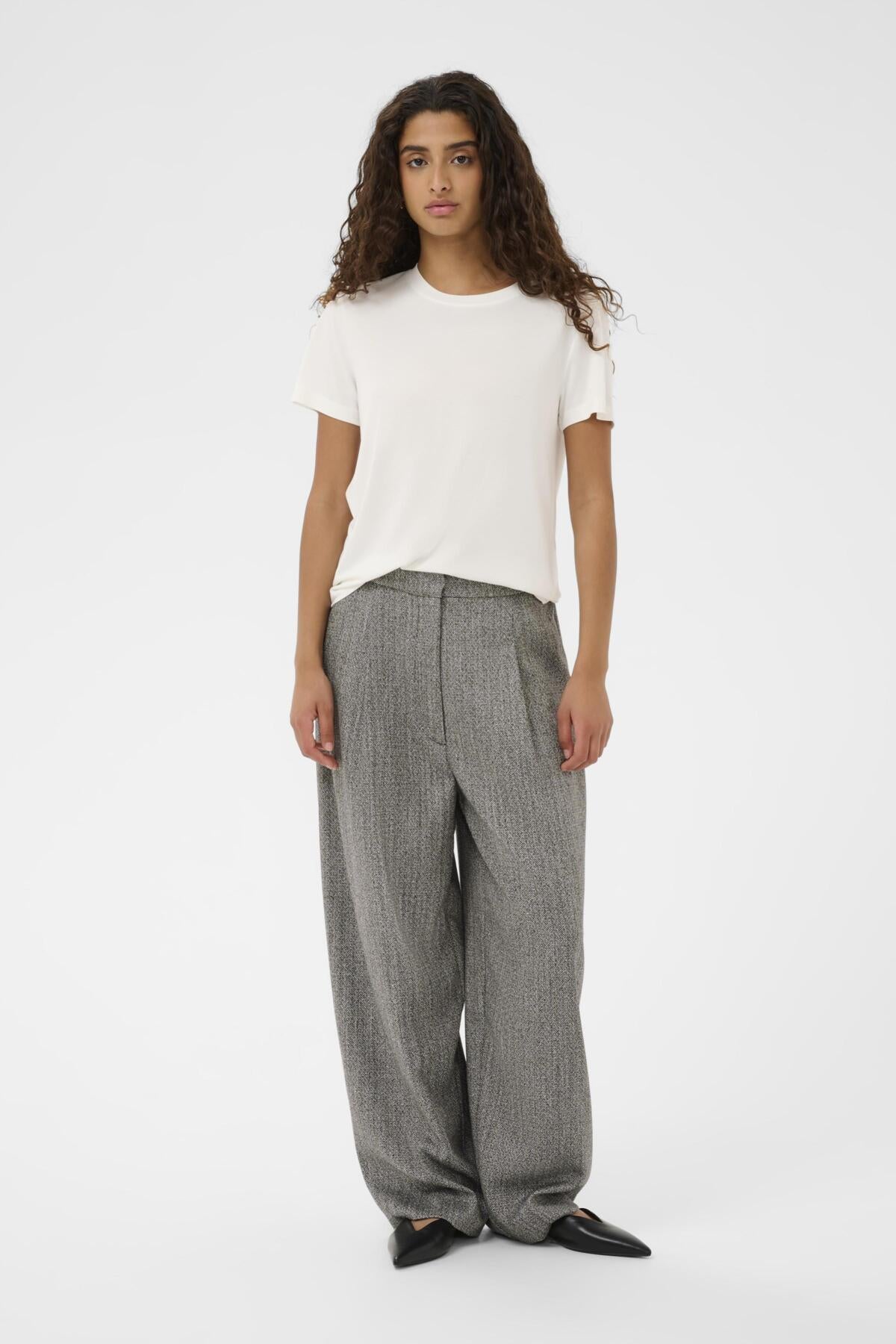 SLNanine Barrel Pants Grey Herringbone - 304513 - 30408925
