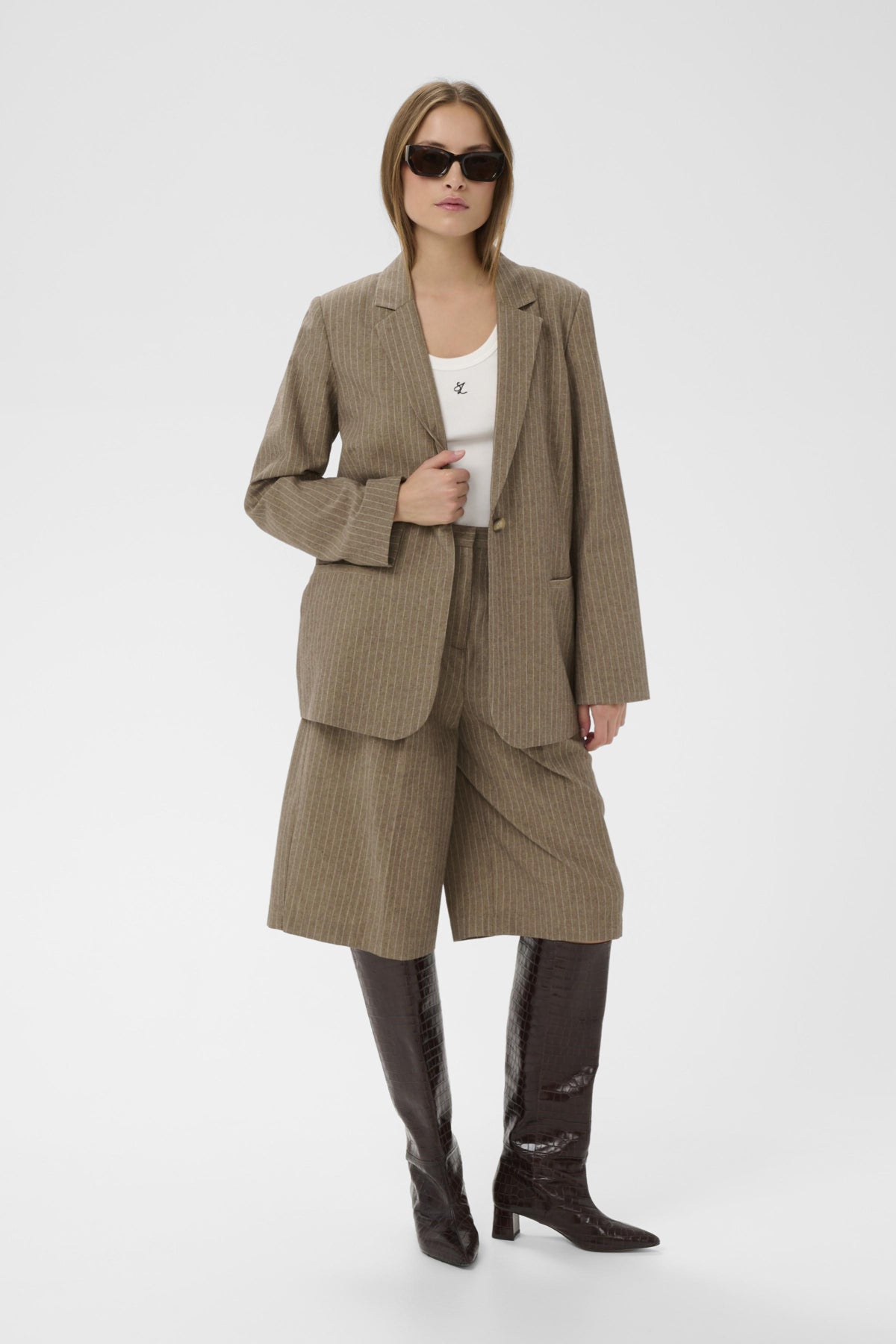 SLGinevra Blazer Cappuccino Nålrandig - 304684 - 30408972