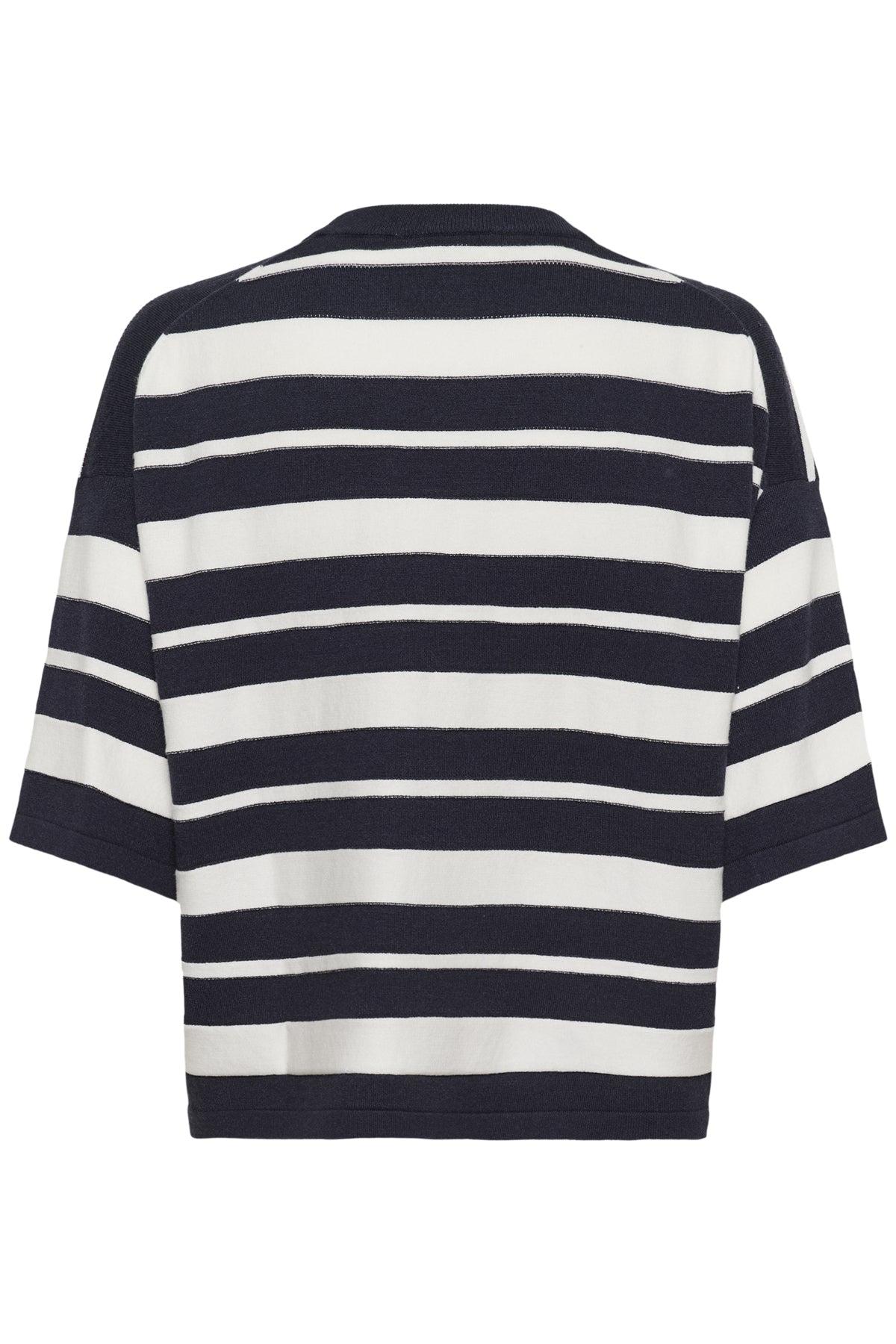 SLSpina Boxy Structure Pullover India Ink and White Stripe - 3 - 30409012