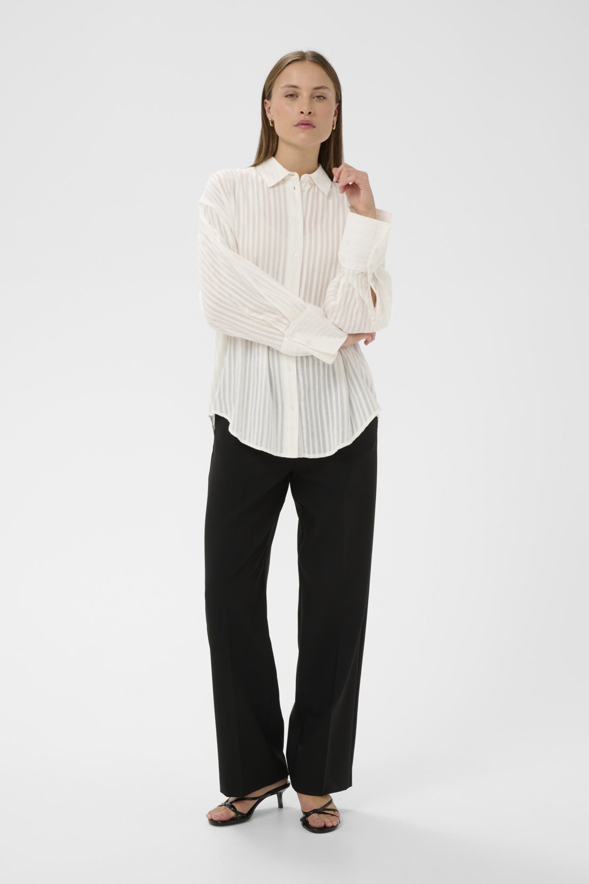 SLBianca Skjorta LS Broken White - 111001 - 30409037