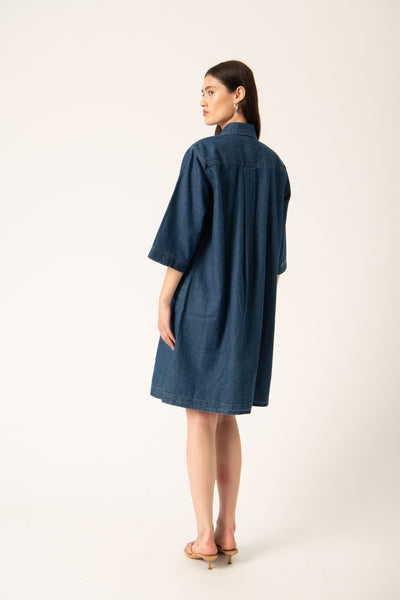 SLDielle Denimklänning Medium Blue Denim - 30409070 Thumbnail