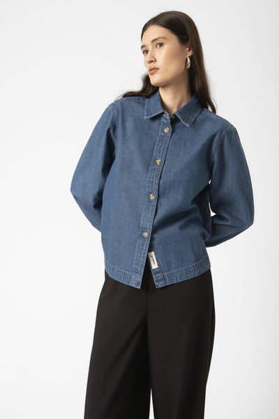 SLDielle Denimskjorta Medium Blue Denim - 30409071 Thumbnail